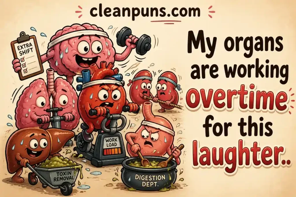 Anatomy Puns About Organs That Work Overtime
