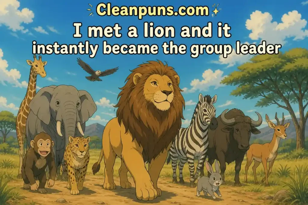 Safari Puns Lion And King Humor