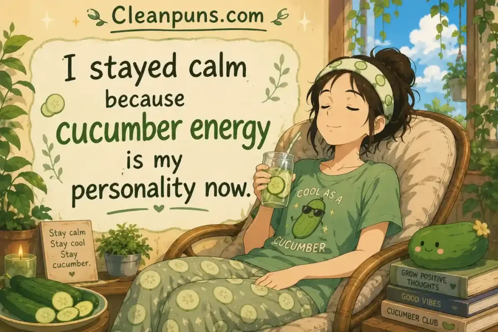 Cucumber Puns For Cool And Calm Energy