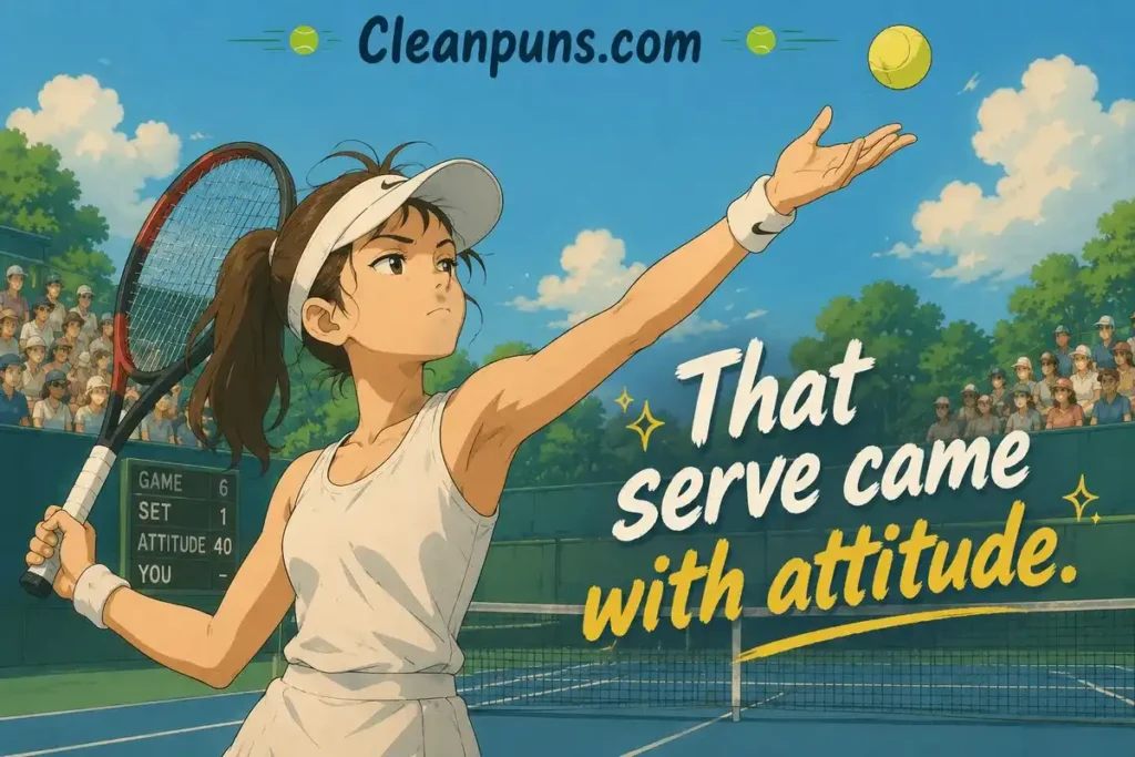 Sport Puns Tennis Court Fun