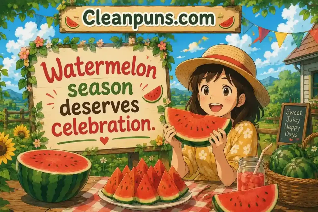 Summer Puns About Watermelon And Fresh Fruit