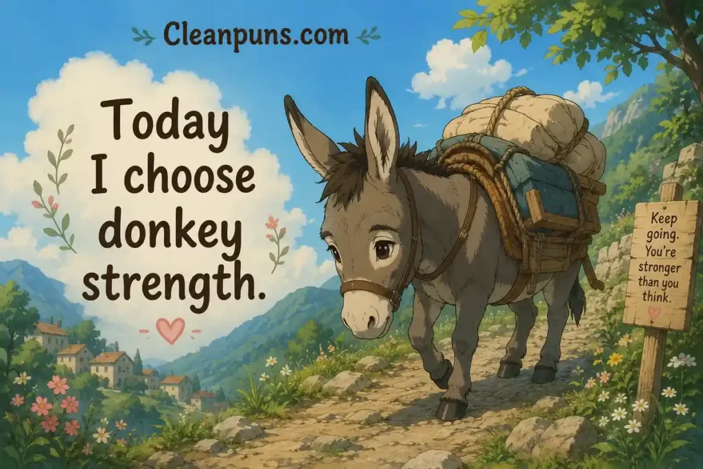 Donkey puns captions for daily posts