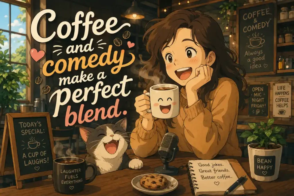 Coffee and comedy make a perfect blend.