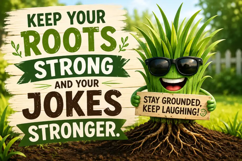 Keep your roots strong and your jokes stronger.