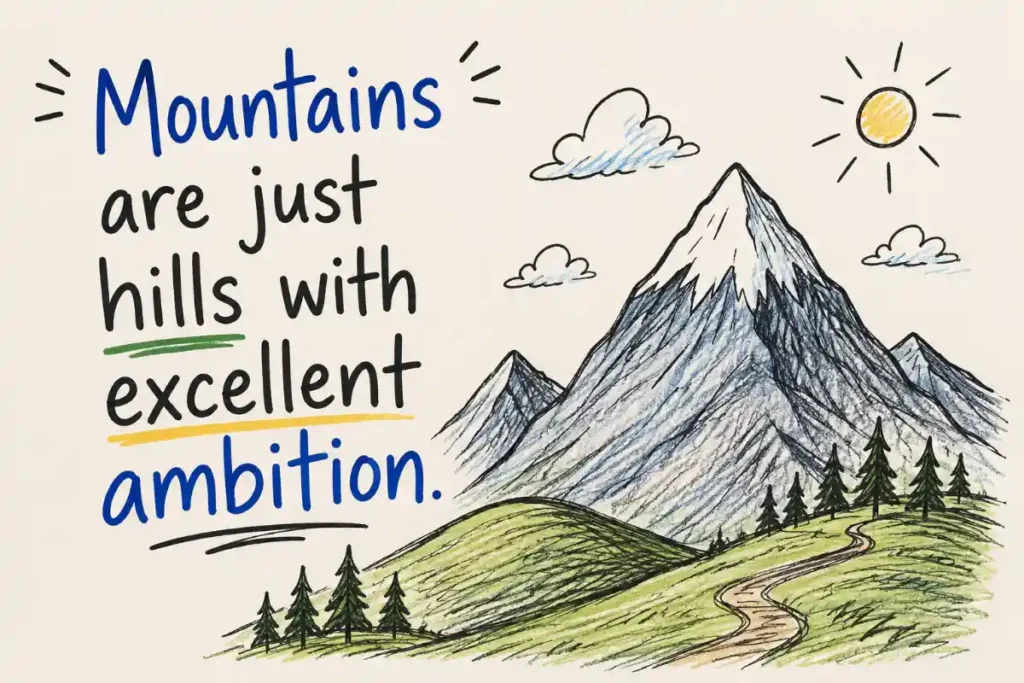 Geography Puns mountain.