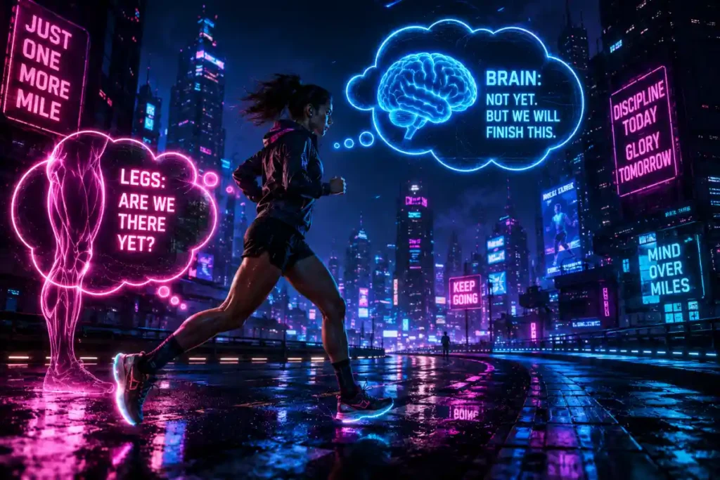 A marathon is a very long conversation between your legs and your brain.