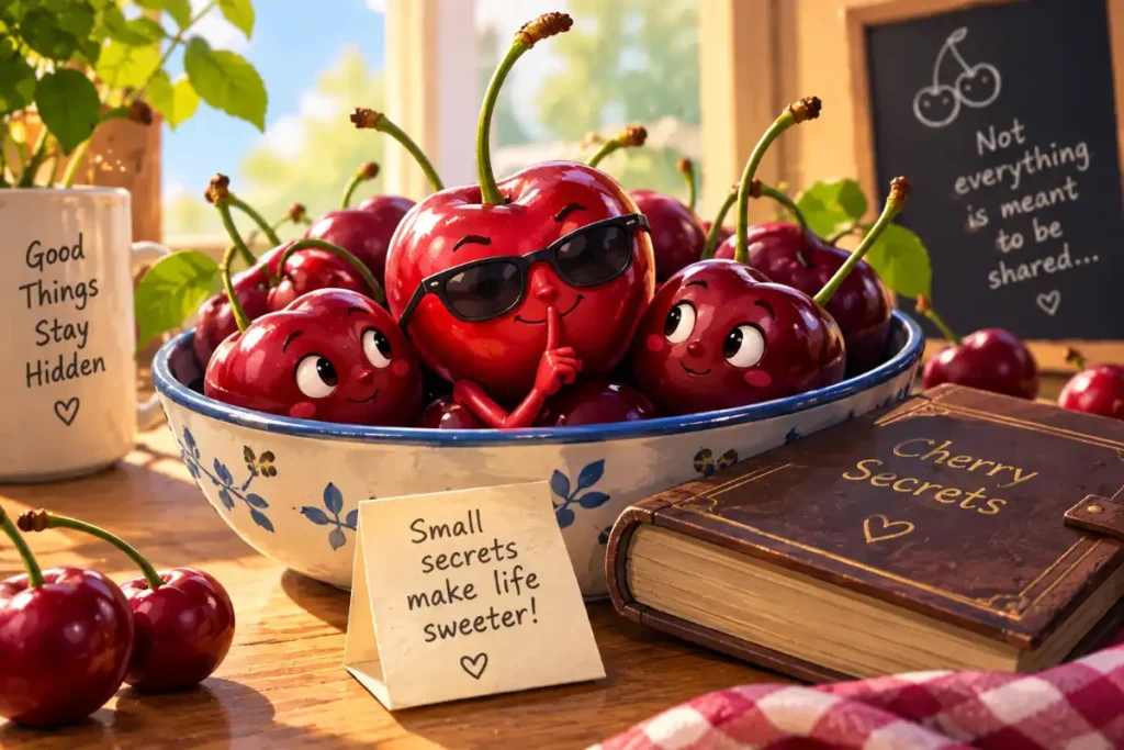 Cherries are great at keeping secrets because they always keep things under the pit.