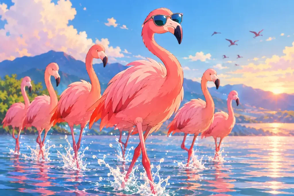 Flamingo Puns, they make entrance.